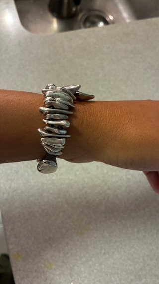 Pulsera Uno de 50 Plata con Cristales Azules