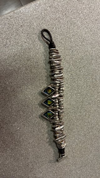 Pulsera Uno de 50 Plata con Cristales Azules