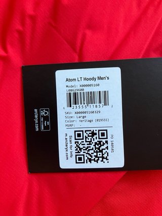 Chaqueta Arc'teryx Atom L rojo