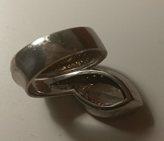 Anillo Plata Ley con Piedra Marquise