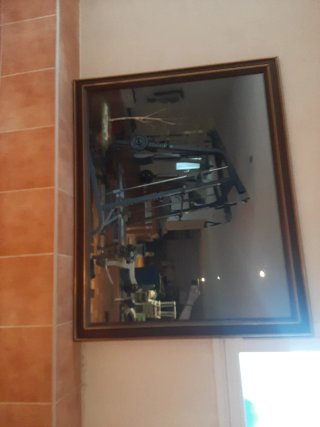 Conjunto de 3 cuadros y espejo