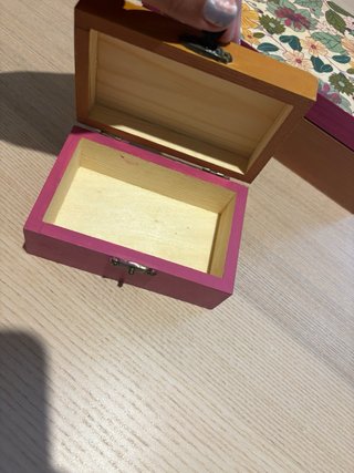 Caja decorativa madera y metal
