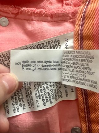 Shorts Zara Coral Rayas Talla 34 Nuevos
