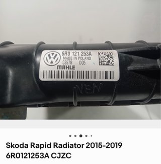 Radiador Skoda Rapid 2015-2019 6R0121253A