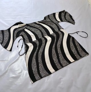 Blusa Túnica Vintage con Estampado Psicodélico