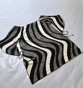 Blusa Túnica Vintage con Estampado Psicodélico