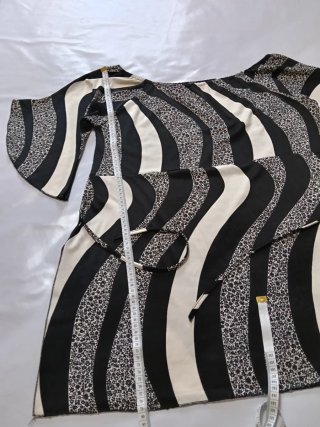 Blusa Túnica Vintage con Estampado Psicodélico