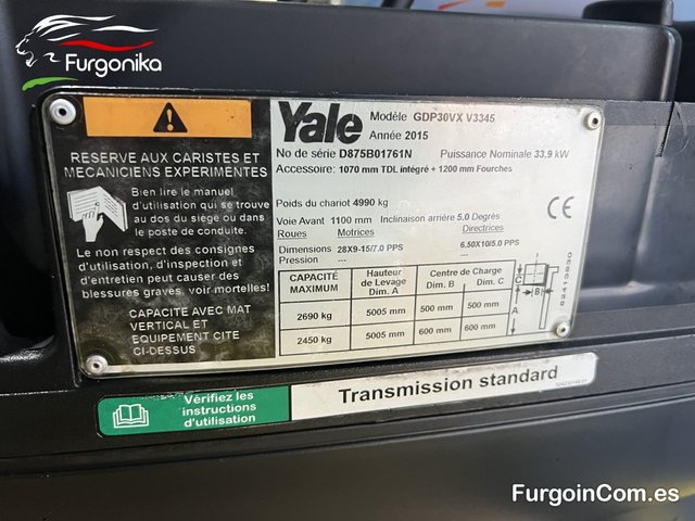 Carretilla elevadora YALE GDP30VX 3 Tonedas Diésel