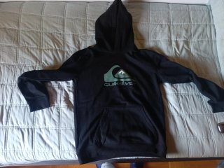 Sudadera Quiksilver Talla L Niño Negra
