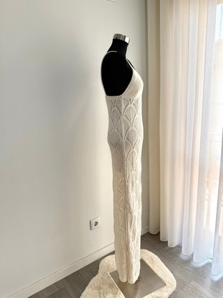 Vestido longo de malha