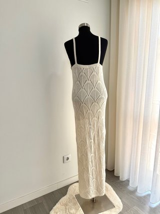 Vestido longo de malha