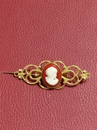 Broche y pendientes camafeo