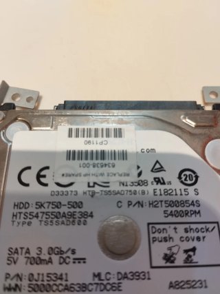 Disco Duro Hitachi 500GB HTS547550A9E384
