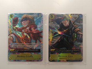 Cartas One Piece Luffy y Zoro Promo Selladas