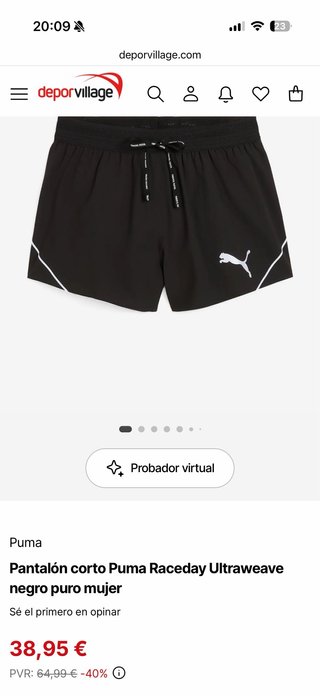 Pantalón Corto Puma Raceday Mujer Negro