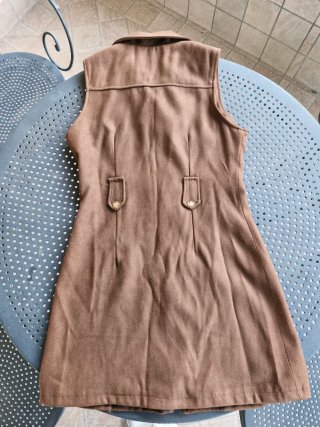Gilet lungo cammello vintage FOX taglia M