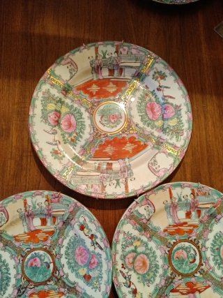 Conjunto 3 Platos Macao Familia Rose