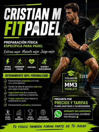 Entrenador fisico padel