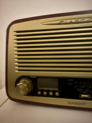 Radio Diseño Vintage Sunstech Marrón/Dorado