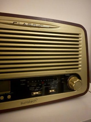 Radio Diseño Vintage Sunstech Marrón/Dorado