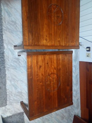 Juego 2 mesas de centro madera