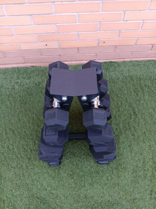 Soporte con mancuernas 2,4,6,8 kilos.Todo nuevo.