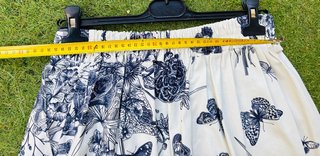 Gonna midi Toile de Jouy fiori farfalle