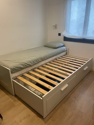 IKEA BRIMNES diván + 2 colchones ÅSVANG 80x200