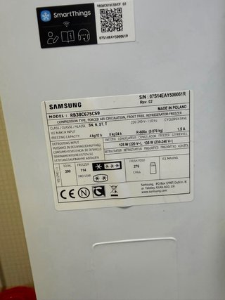 Nevera Samsung Plateada