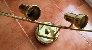 Lámpara de techo dorada 4 focos orientables