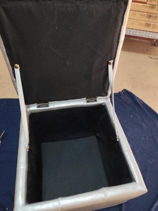 Cubo de almacenaje plateado