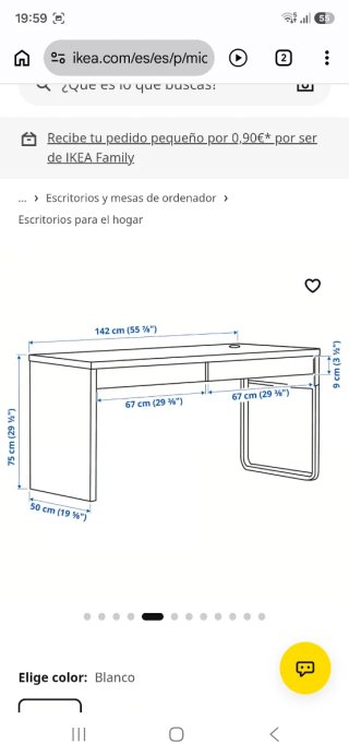 Scrivania bianca Micke di Ikea