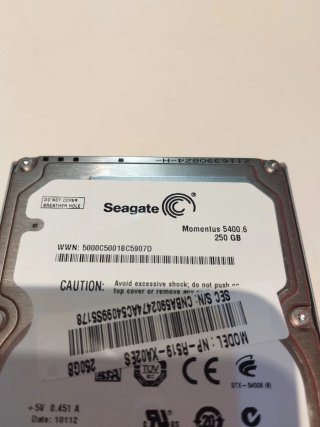 Disco Duro Seagate Momentus 250GB