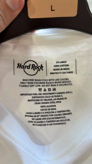 Camiseta Hard Rock Cafe Gran Canaria Talla XL