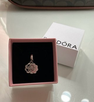 Pandora Charm Colgante Amistad Rosa y Plateado