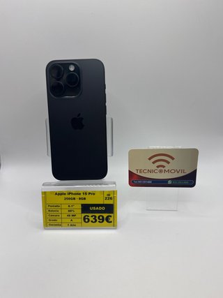Apple iPhone 15 Pro 256GB Negro