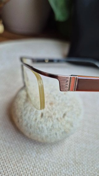 Montura gafas vintage Loewe marrones y doradas