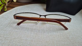 Montura gafas vintage Loewe marrones y doradas