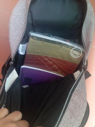 Mochila Fila gris y negra
