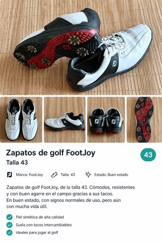 Zapatos de golf FootJoy Talla 43
