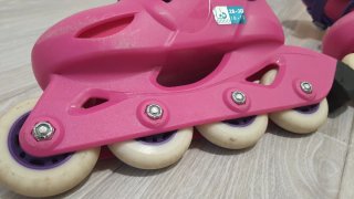 Patines en línea rosas y morados T28-30