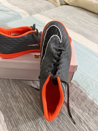 Zapatillas Nike Futbol Sala HypervenomX Gris/Naran