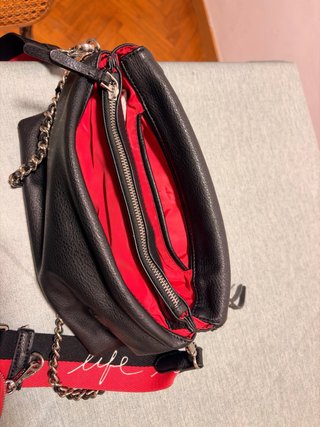 Bolso Desigual Negro con Correa Roja