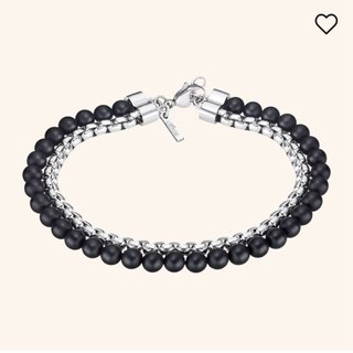 Pulsera Lotus Style Hombre Acero Negro
