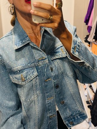Cazadora Zara Denim y Strass
