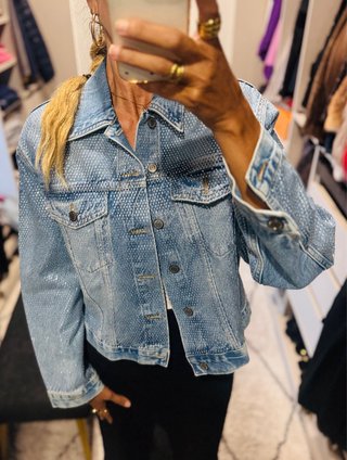 Cazadora Zara Denim y Strass