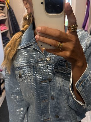 Cazadora Zara Denim y Strass