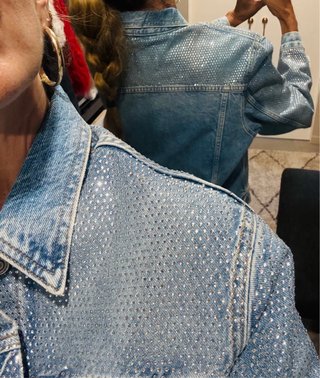 Cazadora Zara Denim y Strass
