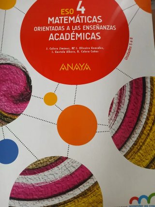 Matemáticas Académicas 4 ESO Anaya
