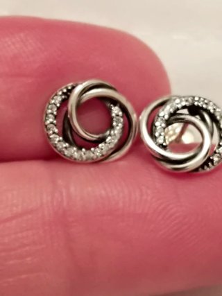 Pendientes Aro Plata Circonitas